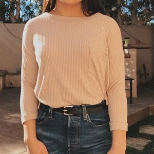 Ribbed long sleeve